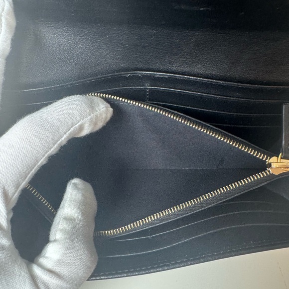 Fendi Women’s Black Long Leather Wallet with Gold Accent - Picture 13 of 13